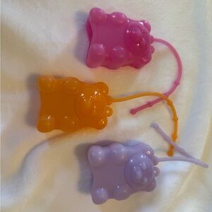 Bath & Body Works Pink, Orange, and Purple Bear PocketBac Holders